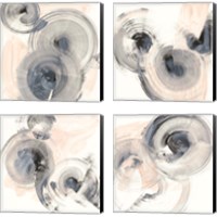 Framed 'Spin Around 4 Piece Canvas Print Set' border=