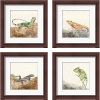 Framed 'Reptillian 4 Piece Framed Art Print Set' border=