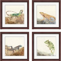 Framed 'Reptillian 4 Piece Framed Art Print Set' border=