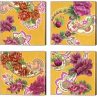 Framed 'China Garden 4 Piece Canvas Print Set' border=