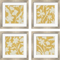 Framed 'Sunlight Silhouette 4 Piece Framed Art Print Set' border=