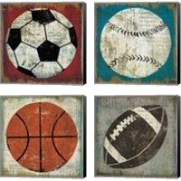 Framed 'Ball 4 Piece Canvas Print Set' border=