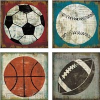 Framed 'Ball 4 Piece Art Print Set' border=