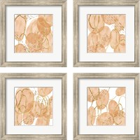 Framed 'Sunset Drift 4 Piece Framed Art Print Set' border=