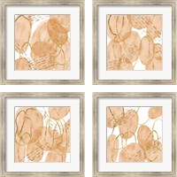 Framed 'Sunset Drift 4 Piece Framed Art Print Set' border=