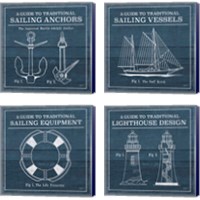 Framed 'Vintage Sailing Knots 4 Piece Canvas Print Set' border=