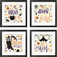 Framed 'Creepin' it Real! 4 Piece Framed Art Print Set' border=