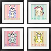 Framed 'Li'l Animals 4 Piece Framed Art Print Set' border=