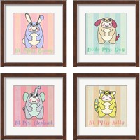 Framed 'Li'l Animals 4 Piece Framed Art Print Set' border=