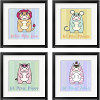 Framed 'Li'l Mouse 4 Piece Framed Art Print Set' border=