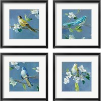 Framed 'Spring in the Neighborhood 4 Piece Framed Art Print Set' border=