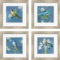 Framed 'Spring in the Neighborhood 4 Piece Framed Art Print Set' border=