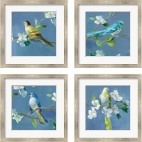 Framed 'Spring in the Neighborhood 4 Piece Framed Art Print Set' border=