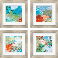 Framed 'Superbloom 4 Piece Framed Art Print Set' border=