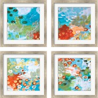 Framed 'Superbloom 4 Piece Framed Art Print Set' border=