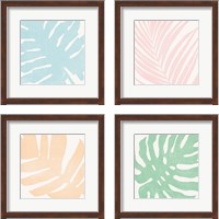 Framed 'Tropical Treasures Pastel 4 Piece Framed Art Print Set' border=