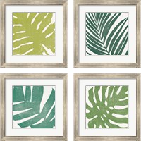 Framed 'Tropical Treasures 4 Piece Framed Art Print Set' border=