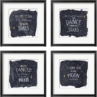 Framed 'Celestial Love 4 Piece Framed Art Print Set' border=