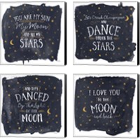 Framed 'Celestial Love 4 Piece Canvas Print Set' border=