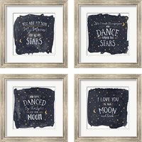 Framed 'Celestial Love 4 Piece Framed Art Print Set' border=