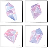 Framed 'Shine 4 Piece Canvas Print Set' border=