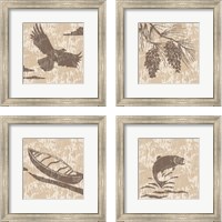 Framed 'Spirit Lodge 4 Piece Framed Art Print Set' border=