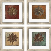 Framed 'Maple  4 Piece Framed Art Print Set' border=