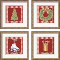 Framed 'Hometown Christmas 4 Piece Framed Art Print Set' border=