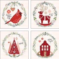 Framed 'Hygge Christmas 4 Piece Art Print Set' border=