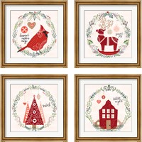 Framed 'Hygge Christmas 4 Piece Framed Art Print Set' border=