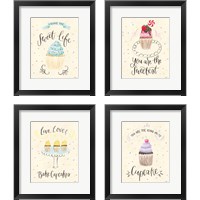 Framed 'Sweet Life  4 Piece Framed Art Print Set' border=