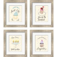 Framed 'Sweet Life  4 Piece Framed Art Print Set' border=