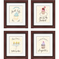 Framed 'Sweet Life  4 Piece Framed Art Print Set' border=