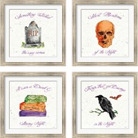 Framed 'Phantoms of the Night Color 4 Piece Framed Art Print Set' border=