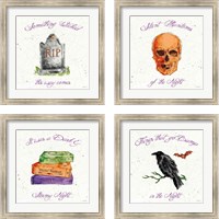 Framed 'Phantoms of the Night Color 4 Piece Framed Art Print Set' border=