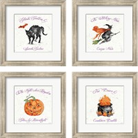 Framed 'Phantoms of the Night Color 4 Piece Framed Art Print Set' border=