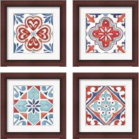 Framed 'Americana Mood 4 Piece Framed Art Print Set' border=