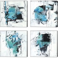 Framed 'Kinetic Form 4 Piece Canvas Print Set' border=