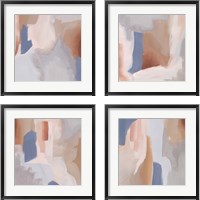 Framed 'Clay Blush 4 Piece Framed Art Print Set' border=