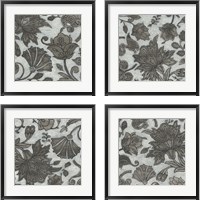 Framed 'Barnwood Chintz 4 Piece Framed Art Print Set' border=