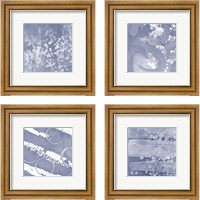 Framed 'Indigo Rule 4 Piece Framed Art Print Set' border=