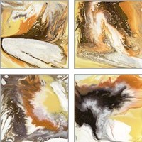 Framed 'Liquid Earth 4 Piece Art Print Set' border=