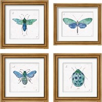 Framed 'Outdoor Beauties 4 Piece Framed Art Print Set' border=