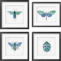 Framed 'Outdoor Beauties 4 Piece Framed Art Print Set' border=