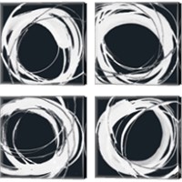 Framed 'Gilded Enso BW 4 Piece Canvas Print Set' border=