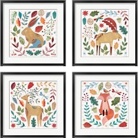 Framed 'Whimsical Woodland 4 Piece Framed Art Print Set' border=