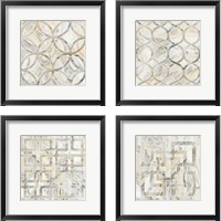 Framed 'Onyx 4 Piece Framed Art Print Set' border=