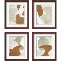 Framed 'Beige Stucture 4 Piece Framed Art Print Set' border=