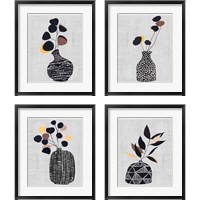 Framed 'Decorated Vase with Plant 4 Piece Framed Art Print Set' border=