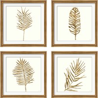 Framed 'Gilded Palm 4 Piece Framed Art Print Set' border=